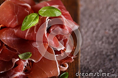 natural organic jamon prosciutto Stock Photo