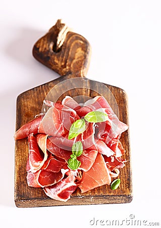 natural organic jamon prosciutto Stock Photo