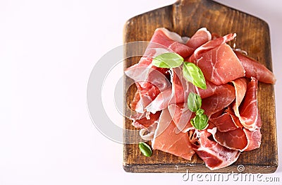 natural organic jamon prosciutto Stock Photo