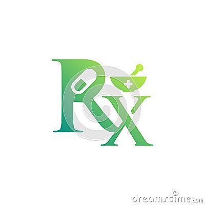 Natural pharmaceutical Medicine symbol Vector Illustration