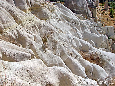 Landscapes of numerous rocks of various shapes and sizes formed by ancient volcanic eruptions. Stock Photo