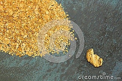 Natural Placer Gold Stock Photo