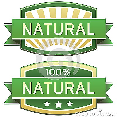 Natural product or food label Vector Illustration