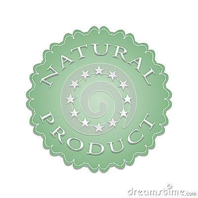 Natural product label Stock Photo