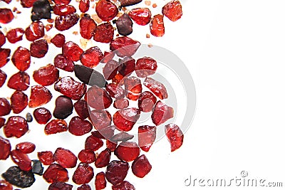 Natural pyrope garnet minerals (gems) Stock Photo