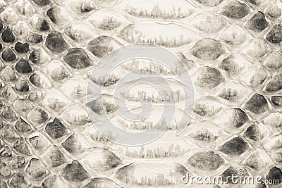 Natural python leather, skin texture for background. Stock Photo