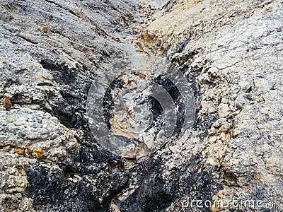 Natural quarry with refractory clay. Coal deposits Stock Photo