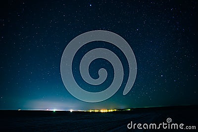 Natural Real Night Sky Stars Background Texture Stock Photo