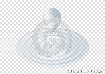 Natural realistic waterdrop liquid ripple vector like sonar and radar wave in deep ocean pattern isolated on transparency backgrou Stock Photo