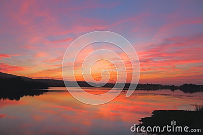 Natural redness colors in sky Stock Photo