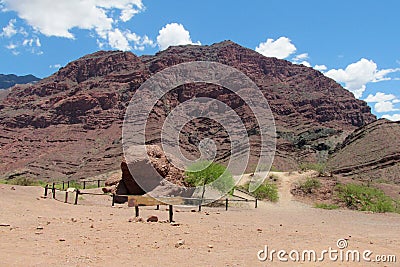 Natural reserve Quebrada de las Conchas en Argentina, the rock 