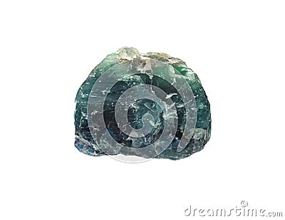 Natural rock - blue green Apatite gemstone on background Stock Photo