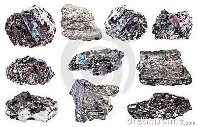 Natural rocks with unpolished Biotite mineral Stock Photo