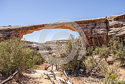 Natural Sandstone Bridge Stock Photo