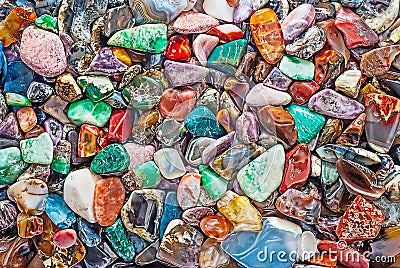 Natural semiprecious stones Stock Photo