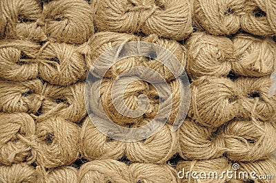 Natural sisal rope Stock Photo