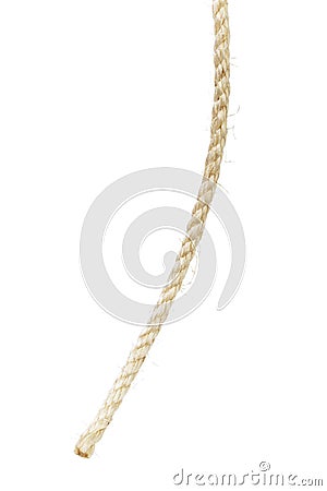 Natural sisal rope end Stock Photo