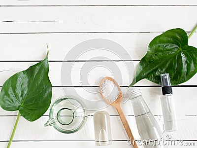 Natural skincare products,aromatherapy oil and salt. Stock Photo