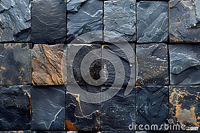 Natural Slate Textures for Architectural Design and Background Concepts Generative AI Stock Photo
