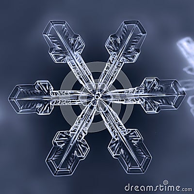 Natural winter Snowflake Stock Photo