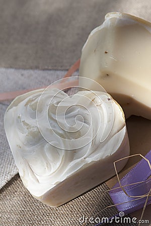 Natural soap hearts Stock Photo