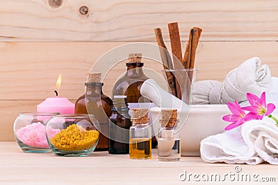 Natural Spa Ingredients Aromatherapy and Natural Spa theme Stock Photo