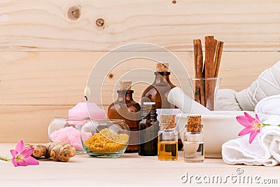 Natural Spa Ingredients Aromatherapy and Natural Spa theme Stock Photo