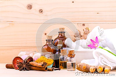 Natural Spa Ingredients Aromatherapy and Natural Spa theme Stock Photo