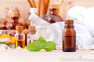 Natural Spa Ingredients Aromatherapy and Natural Spa theme Stock Photo