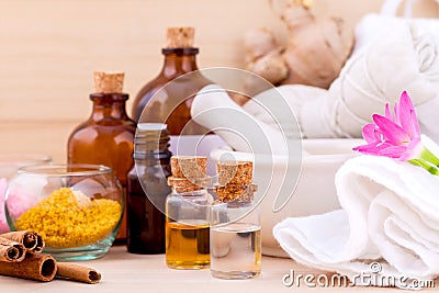 Natural Spa Ingredients Aromatherapy and Natural Spa theme Stock Photo