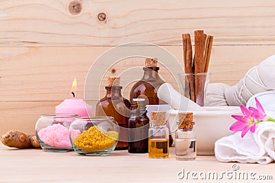 Natural Spa Ingredients Aromatherapy and Natural Spa theme Stock Photo