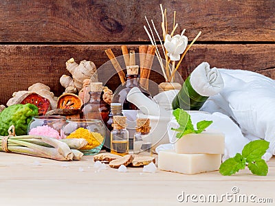 Natural Spa Ingredients Aromatherapy and Natural Spa theme Stock Photo