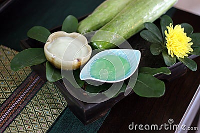 Natural spa products Stock Photo