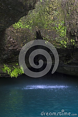 Natural Spring Waterfall Stock Photo