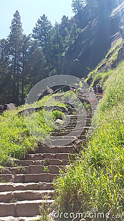 Natural staircase yosemite Stock Photo