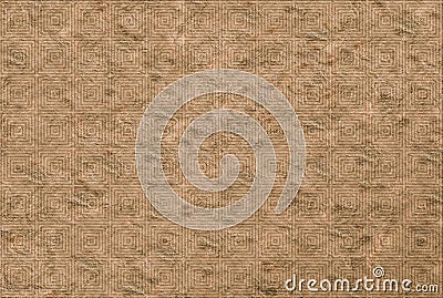 Natural stone background, beige base ornament maze on the surface of the canvas, rustic paper Stock Photo