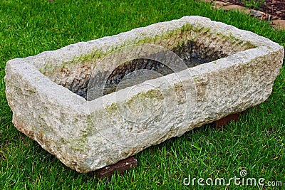 Garden elements water stone Stock Photo