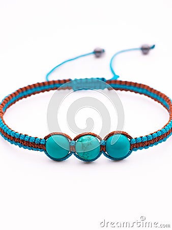 Natural stone multi-colored beaded bracelets Stock Photo