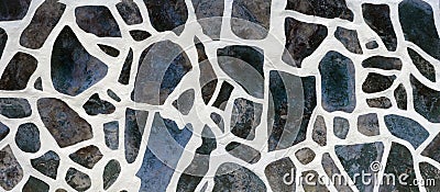 natural stone wall background, stones texture Stock Photo