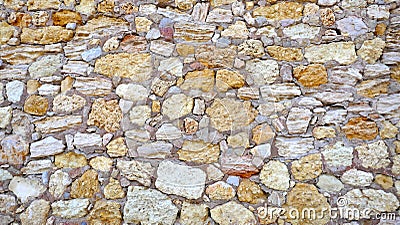 Natural stone wall, traditional in Portugal Stock Photo