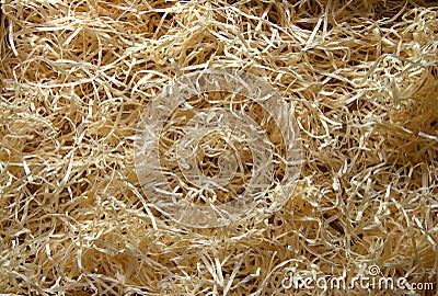 Natural straw filler for packing box Stock Photo