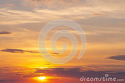 Natural sunset or sunrise with vibrant colors. Dramatic colorful sky background Stock Photo