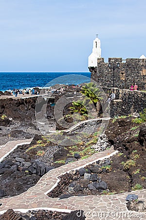 Natural swimming pools in Garachico Editorial Stock Photo