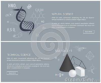 Natural and Technical Science Vector Illustration Vector Illustration