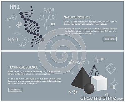 Natural and Technical Science Vector Illustration Vector Illustration