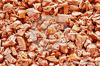 Natural texture of pieces of boiled meat Stock Photo