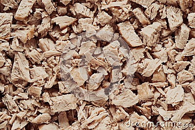 Natural texture of pieces of boiled meat Stock Photo