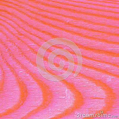 Natural texture of wood closeup coral red duotone, Light plank with lines and round knots. Square. Background for text or creative Stock Photo