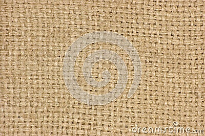 Natural textured burlap sackcloth hessian texture coffee sack, light country sacking canvas, horizontal pattern, macro background Stock Photo