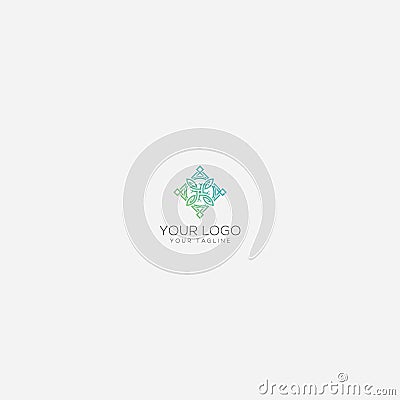 Natural walking logo design pattern Vector Illustration